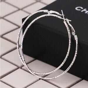 Large Etched Hoop Earrings